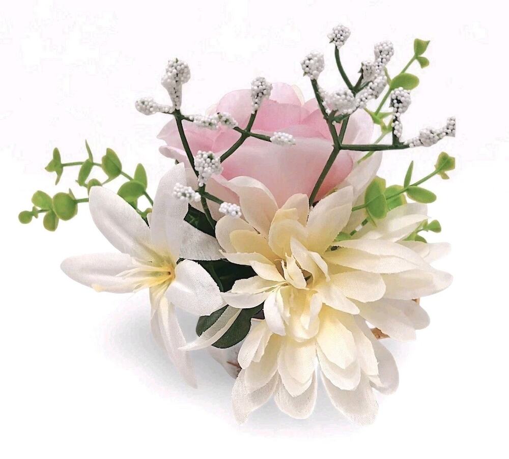 Tea Party Pink Rose Chrysanthem Silk Floral Arrangement Bridal Birthday POP-IN